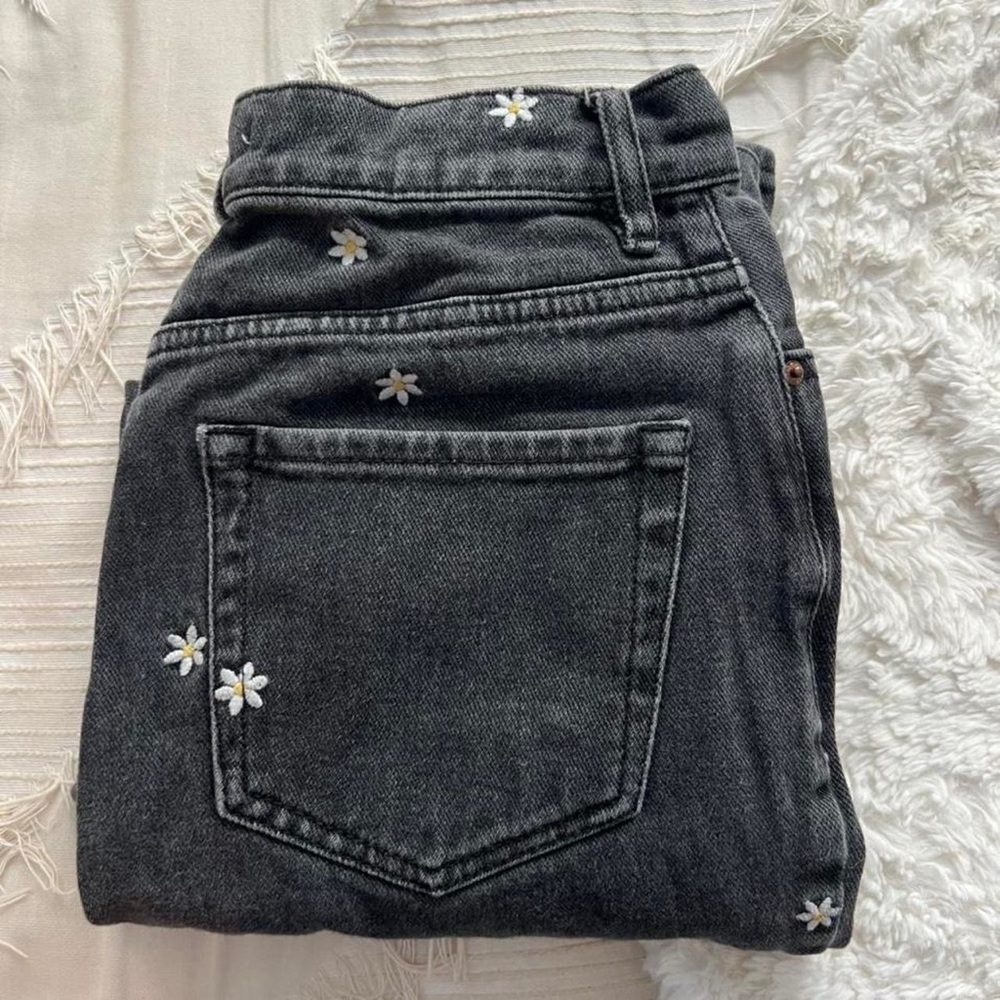Pacsun Embroidered Flower Jeans